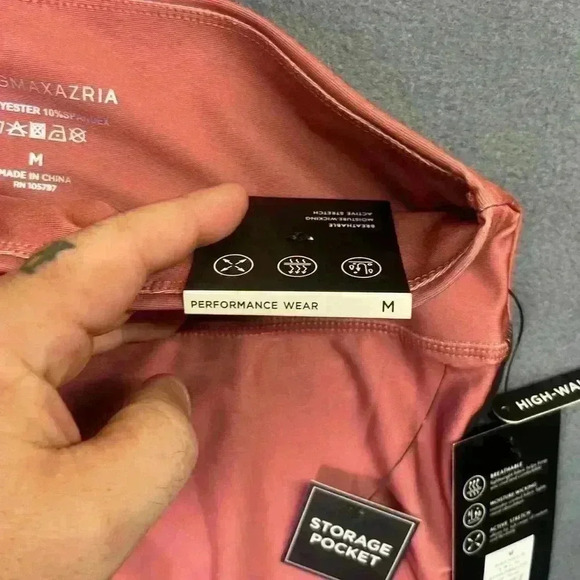 BCBGMAXAZRIA Peach Pink Ombré Leggings NWT Womens M Retail $98 cute comfy 0785 - Picture 6 of 11